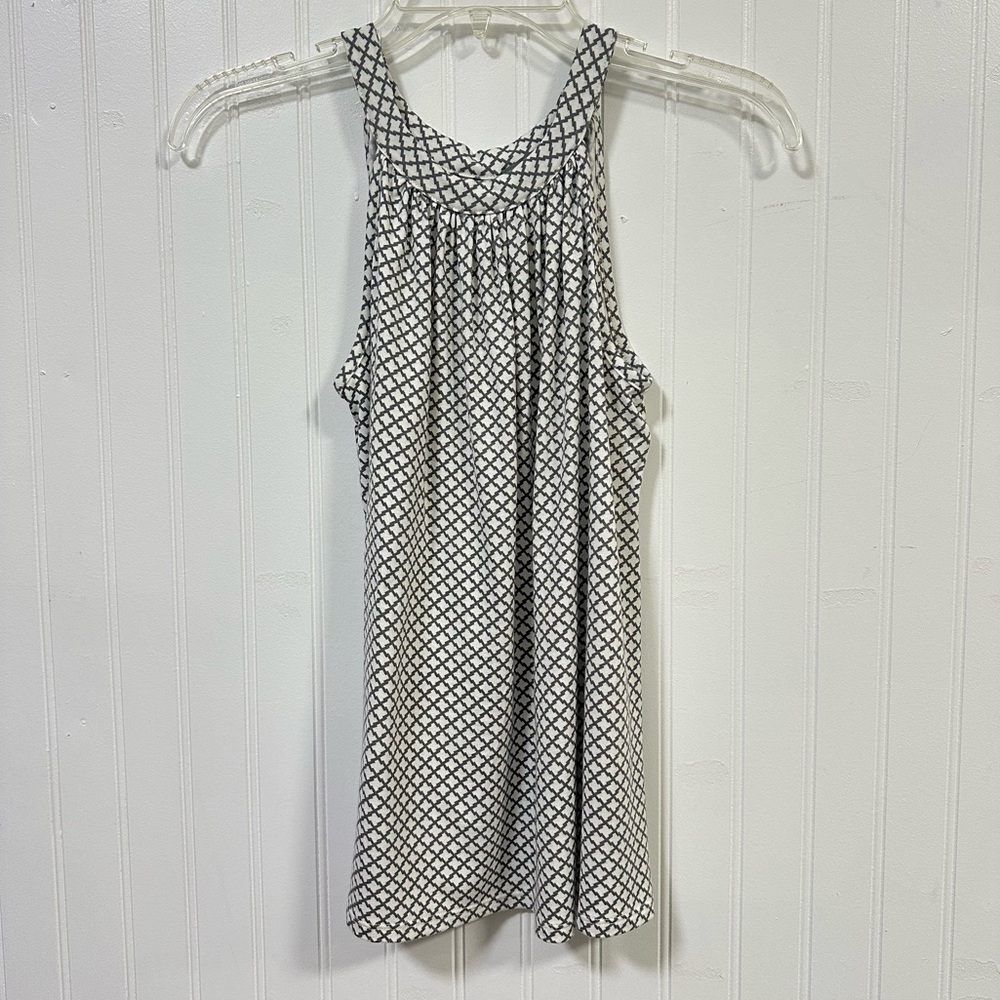 Loveappella Knit Halter Top Size *PETITE SMALL* Modern Minimalist Sleeveless Top - Picture 5 of 9